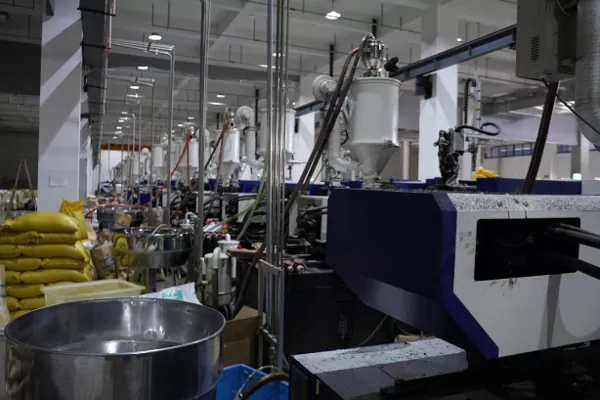 Modern motorcycle helmet production workshop overview